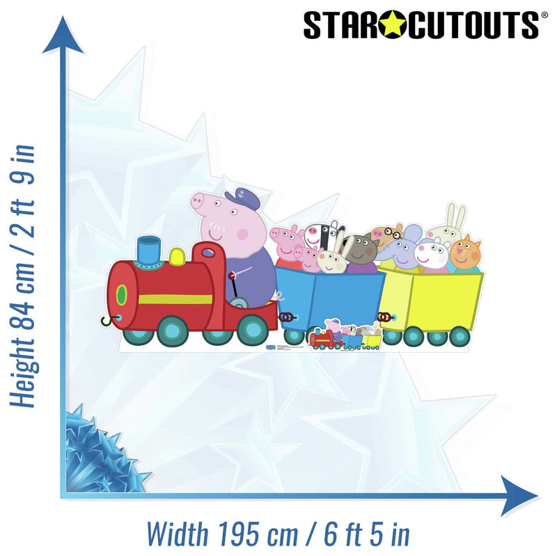 Star Cutouts Peppa Pig Grandpa Pig Train cardboard cutout 84x195x15cm (British brand)