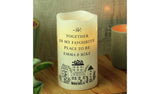 Argos Personalised Message Home LED Candle with Flame Effect, 13cm Height, 7.5cm Diameter- Buy online at McGrocer