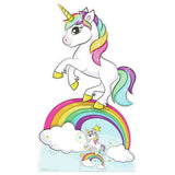 Rainbow Unicorn Cardboard Cutout 163cm tall (British brand)