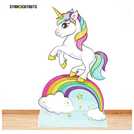 Rainbow Unicorn Cardboard Cutout 163cm tall (British brand)