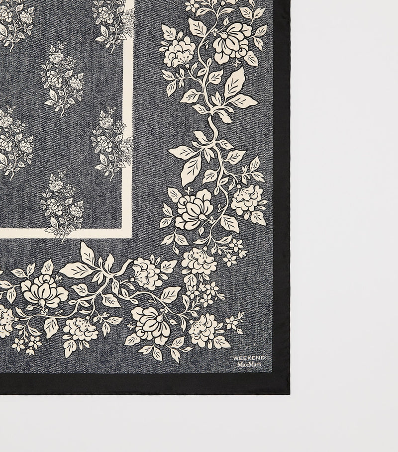 Weekend Max Mara silk floral scarf 90cm x 90cm, UK version