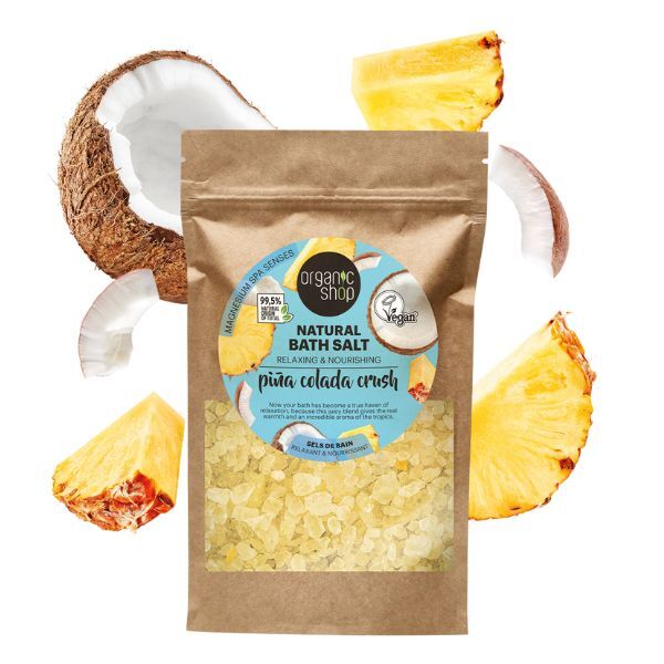 Organic Shop Pina Colada bath salt 500g, imported from the UK