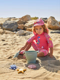 JoJo Maman Bébé green silicone bucket and spade set - British product