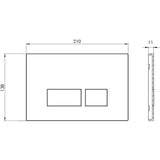 Tavistock square dual flush chrome plate (British brand)