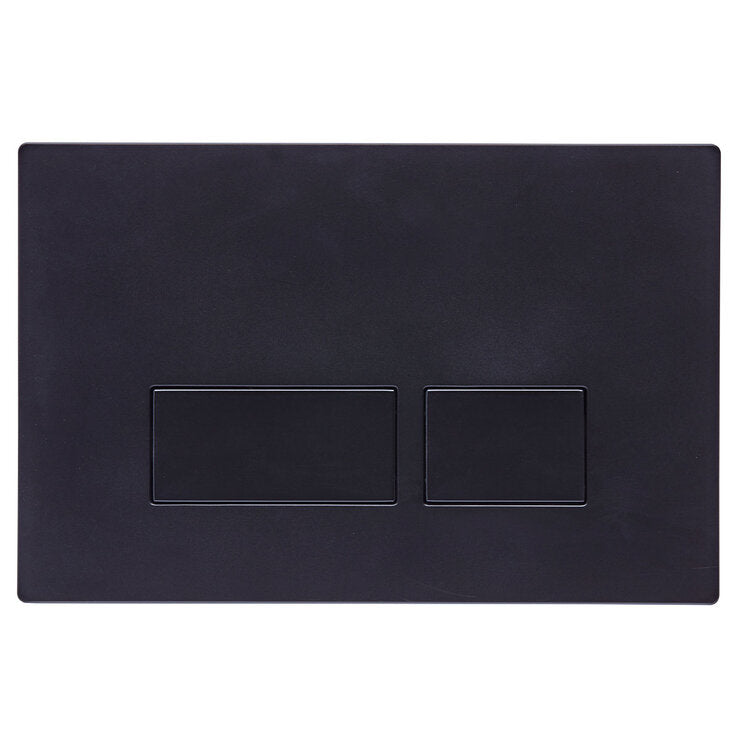 Tavistock square dual flush plate in black (British brand)