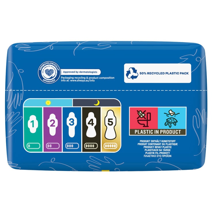 Always Ultra Sanitary Towels Size 3 with Wings 40 Pads - British product