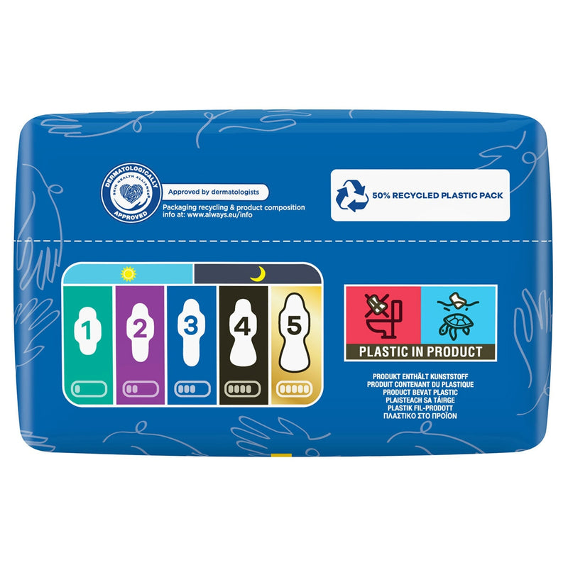 Always Ultra Sanitary Towels Size 3 with Wings 40 Pads - British product