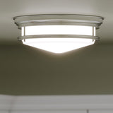 Hinkley Hadley chrome flush ceiling light, imported from the UK
