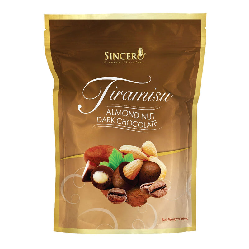 Tiramisu dark chocolate almonds 660g (British brand)