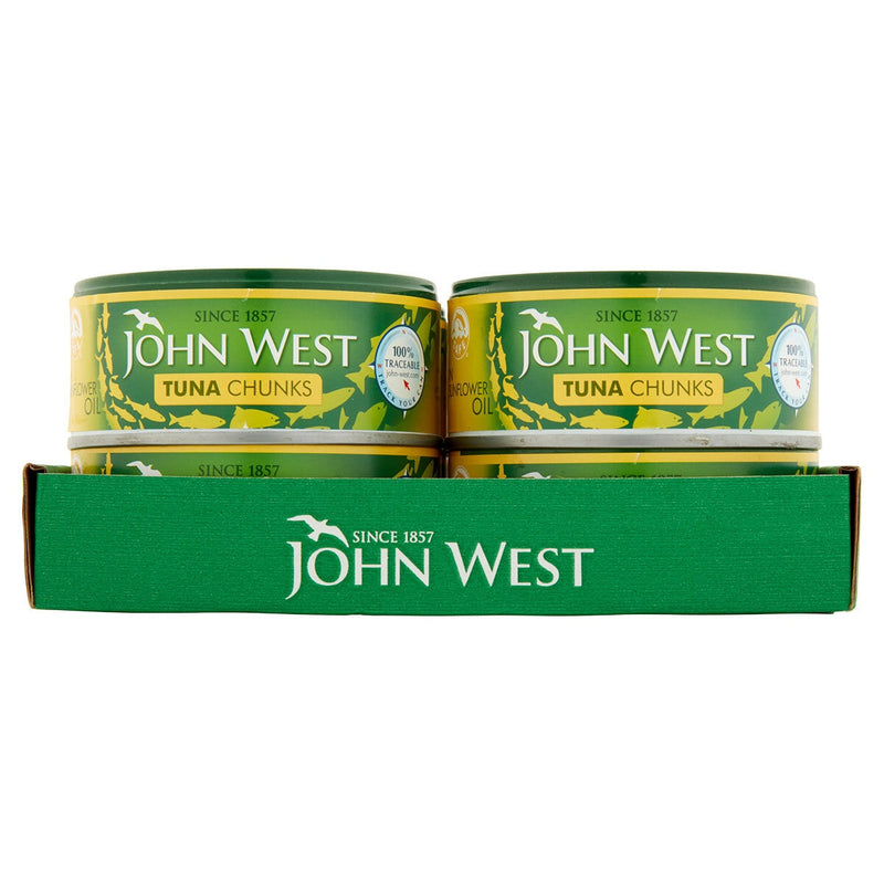 John West tuna chunks in sunflower oil 12x145g, UK version