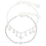 Lipsy crystal celestial bracelet set of 2, imported from the UK