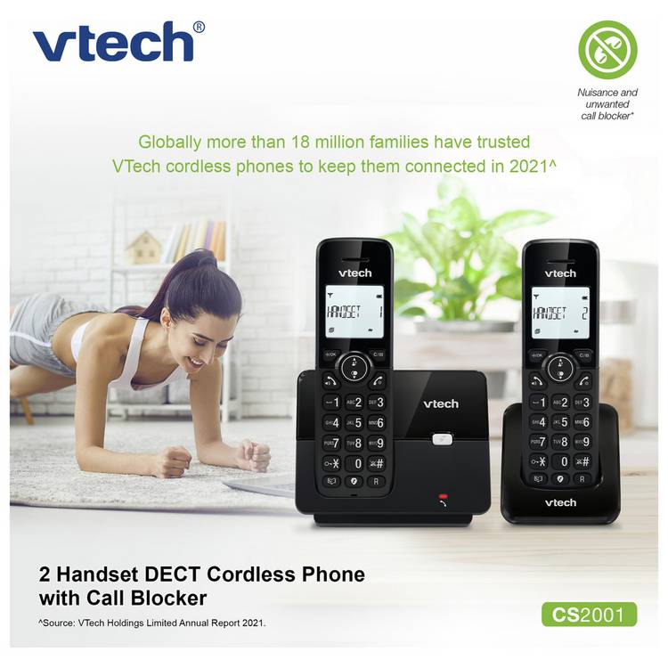 VTech CS2001 twin cordless telephone (British brand)