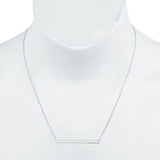 Baguette cut diamond necklace 1.24ctw 18ct white gold, imported from the UK
