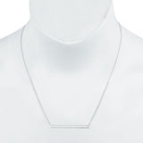 Baguette cut diamond necklace 1.24ctw 18ct white gold, imported from the UK