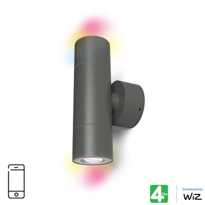 Costco UK 4lite WiZ Smart Outdoor Up Down Wall Light Black- Buy online at McGrocer