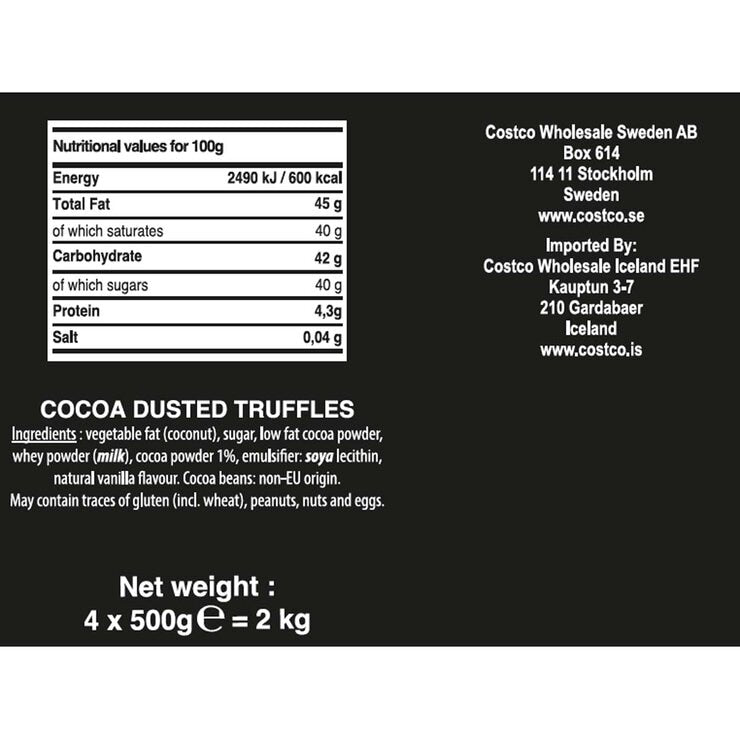 Truffettes de France cocoa dusted chocolate truffles 2 x 1kg - British product