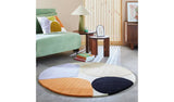 Argos Habitat Carved Geometric Round Wool Cut Pile Rug 120cm- Buy online at McGrocer