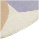 Habitat carved geometric round wool cut pile rug 120cm, UK version