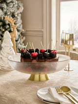 Next Clear Glass Extra Large Footed Fruit Bowl- Buy online at McGrocer
