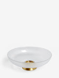 Clear glass extra large footed bowl - British product