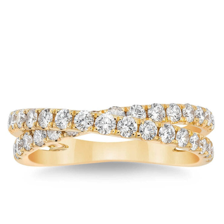 0.90ct diamond ring in 14ct yellow gold size N (British brand)