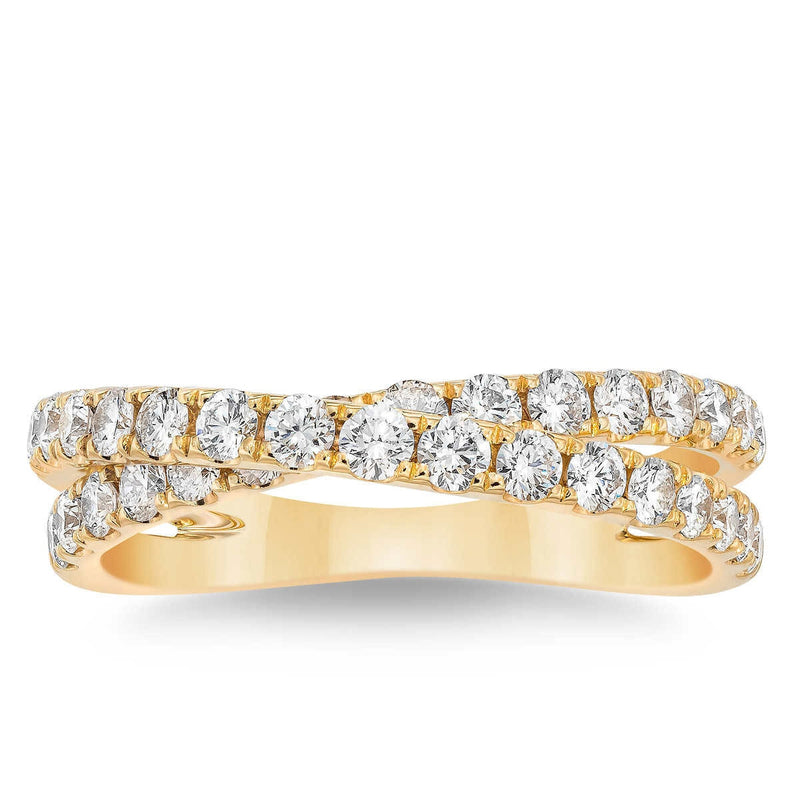 0.90ct diamond ring in 14ct yellow gold size N (British brand)
