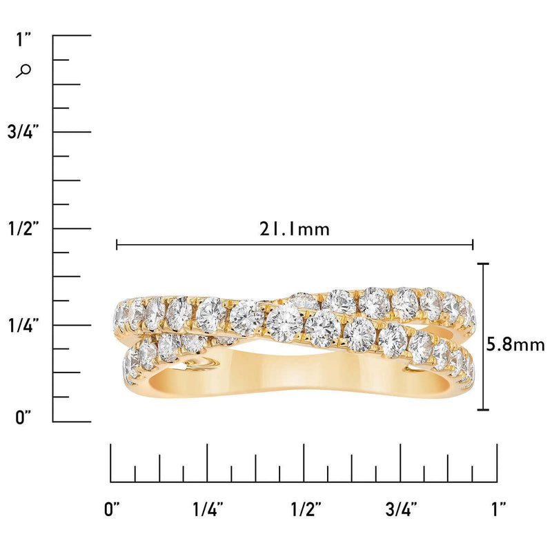 0.90ct diamond ring in 14ct yellow gold size N (British brand)
