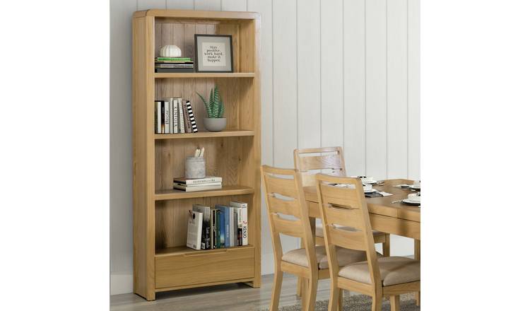 Julian Bowen oak tall bookcase, UK version