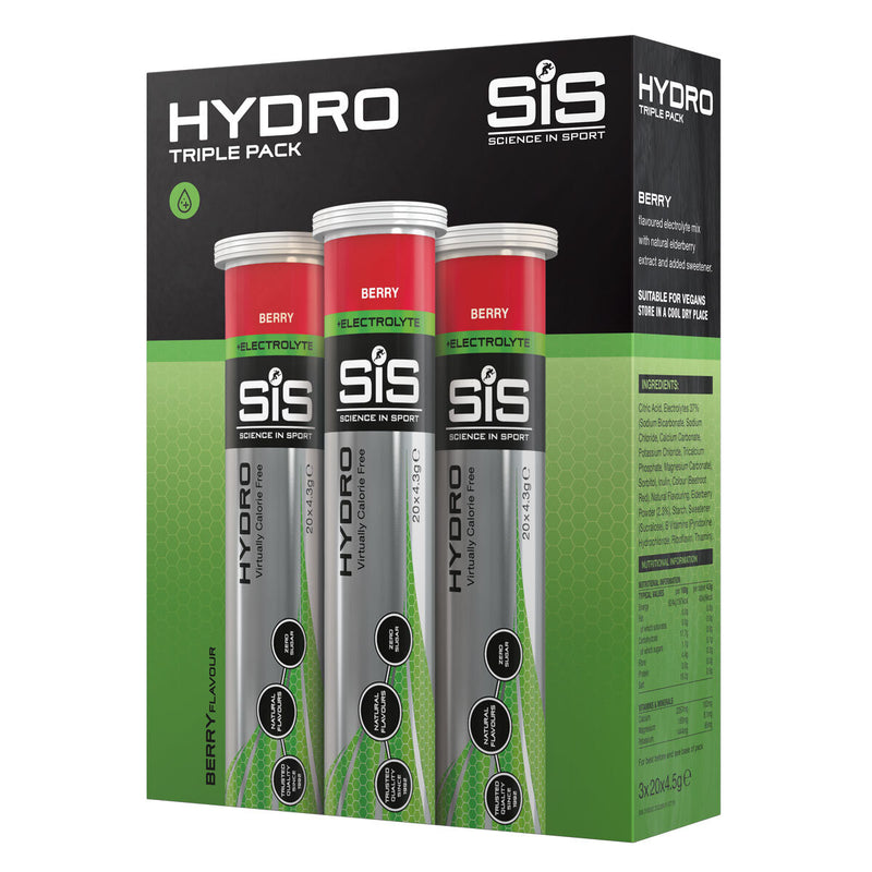 SIS GO Hydro Berry Electrolyte Tablets 3 x 20 Pack (British brand)