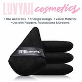 LUVYAH Triangle Powder Puff Sponges Black, UK version