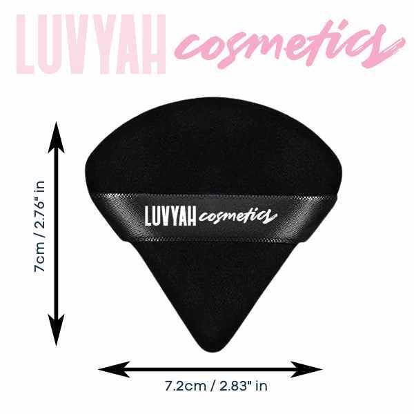 LUVYAH Triangle Powder Puff Sponges Black, UK version
