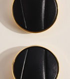 Chloé leather pleats clip-on earrings - British product