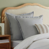 Argos Habitat Cotton Rich 180TC Continental Pillowcase Pair - Grey Oxford Pillowcases 65x65cm- Buy online at McGrocer