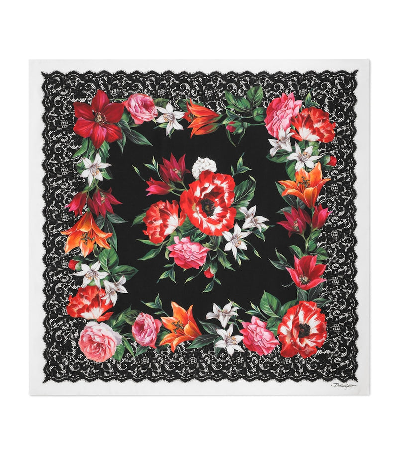 Dolce&Gabbana silk printed scarf 90cm, imported from the UK