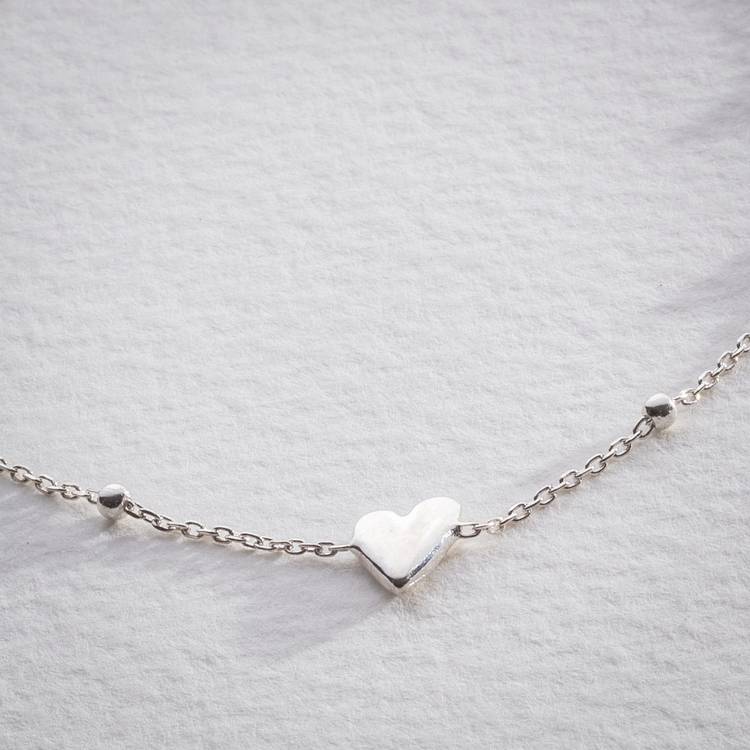 Revere sterling silver heart bracelet 20cm (British brand)