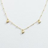 Revere 9ct gold plated heart necklace adjustable chain - British product