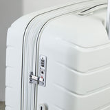 Rock hardside luggage set 3 piece white, imported from the UK