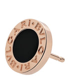 Bvlgari rose gold and onyx single stud earring - British product