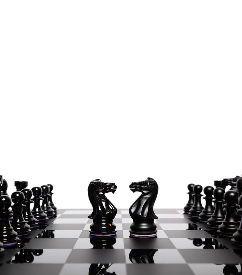 Purling Midnight Match chess set, imported from the UK