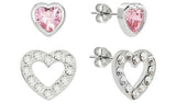 Argos Radley Sterling Silver Heart Stud Earrings - Set of 2- Buy online at McGrocer