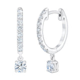 Costco 1.00ctw round brilliant diamond hoop earrings 14ct white gold (British brand)