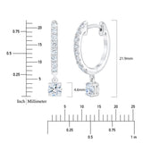 Costco 1.00ctw round brilliant diamond hoop earrings 14ct white gold (British brand)