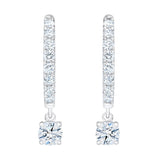 Costco 1.00ctw round brilliant diamond hoop earrings 14ct white gold (British brand)