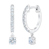 Costco 1.00ctw round brilliant diamond hoop earrings 14ct white gold (British brand)