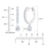 Costco 1.00ctw round brilliant diamond hoop earrings 14ct white gold (British brand)