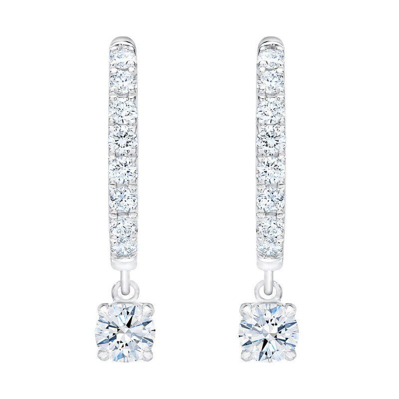Costco 1.00ctw round brilliant diamond hoop earrings 14ct white gold (British brand)