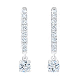 Costco 1.00ctw round brilliant diamond hoop earrings 14ct white gold (British brand)