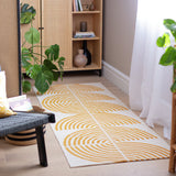 Habitat cotton flatweave runner with Global Swirl yellow pattern, 75x200cm, UK version