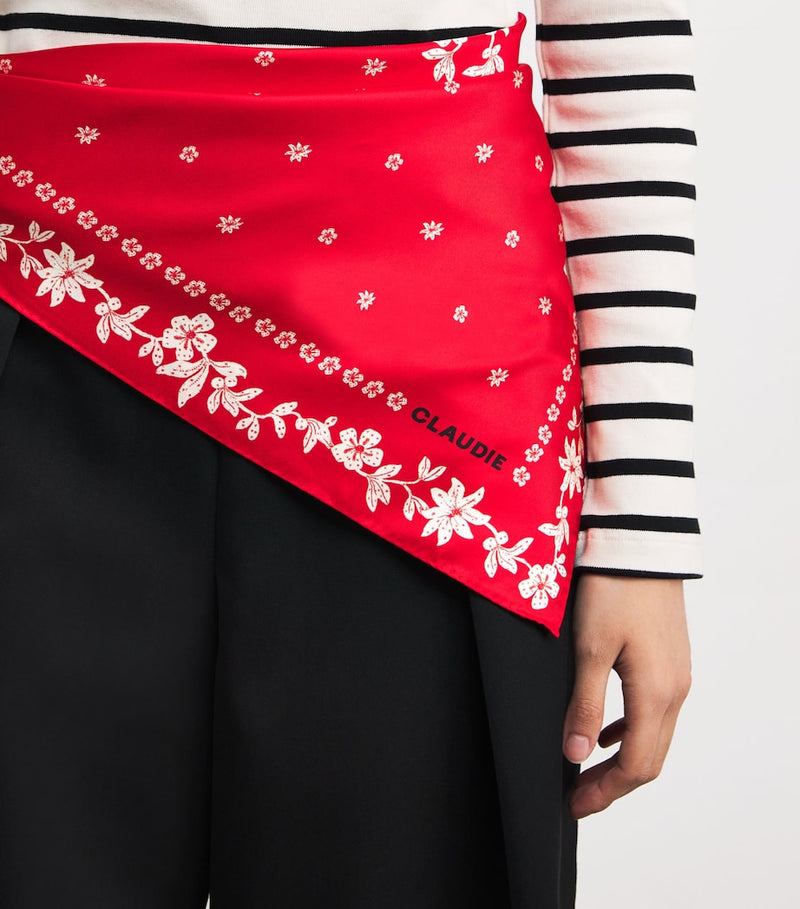 Claudie Pierlot silk printed square scarf 65cm, imported from the UK