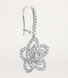 Graff diamond wild flower earrings 18kt white gold - British product